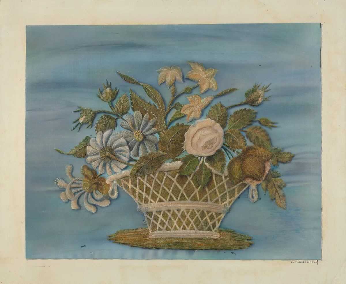 Chenille Embroidery by O.A. Kirby, index of american design, 1937