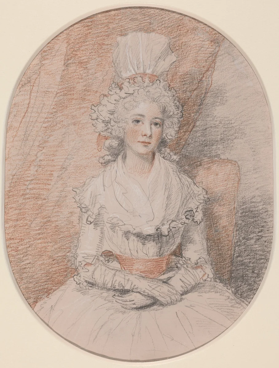Miss Frances Beresford by John Hoppner, drawing, 1784-1785