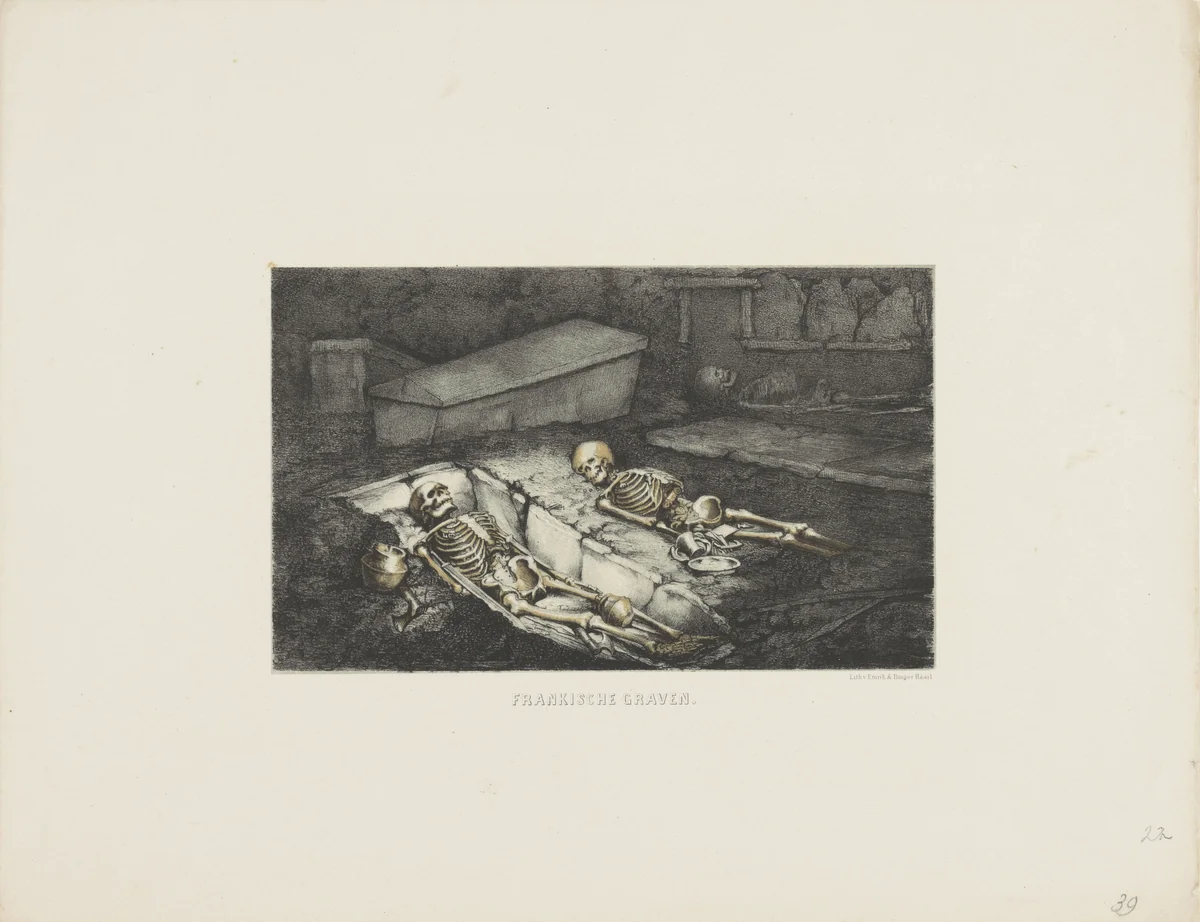 Frankische graven by anonymous, print, 1857-1864