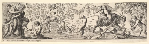Bacchanal by Pierre Brebiette, print, 1600-1642