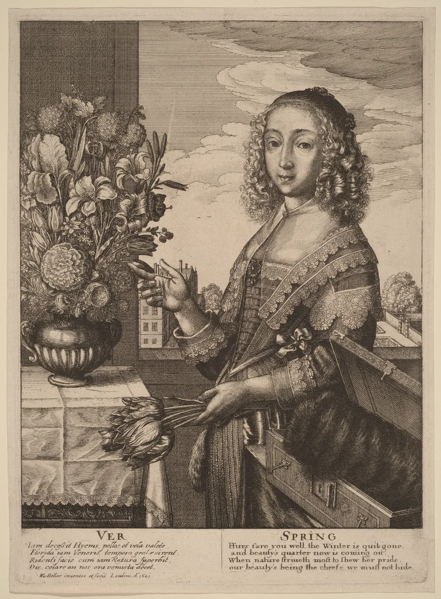 Spring by Wenceslaus Hollar, print, 1641
