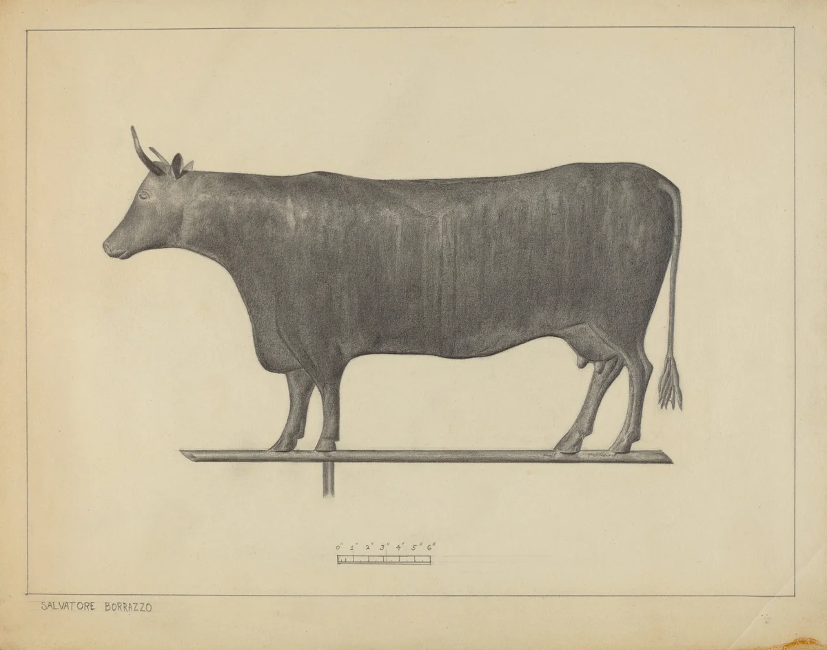 Weather Vane Finial by Salvatore Borrazzo, index of american design, 1937