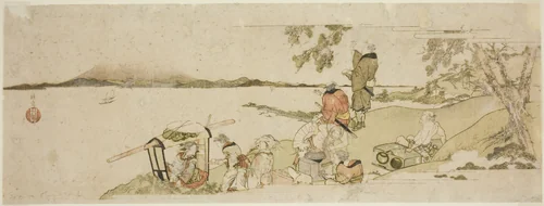 Looking at the Fuji Mountain on the Route (Dochu fuji o nozomu) by Teisai Hokuba (蹄斎北馬), print, 1805-1808