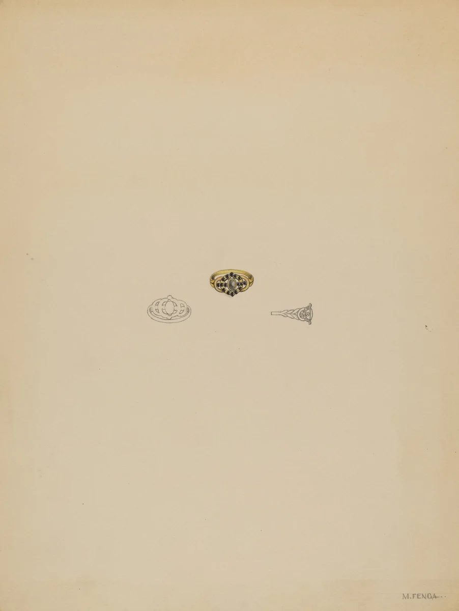 Memorial Ring by Michael Fenga, index of american design, 1937