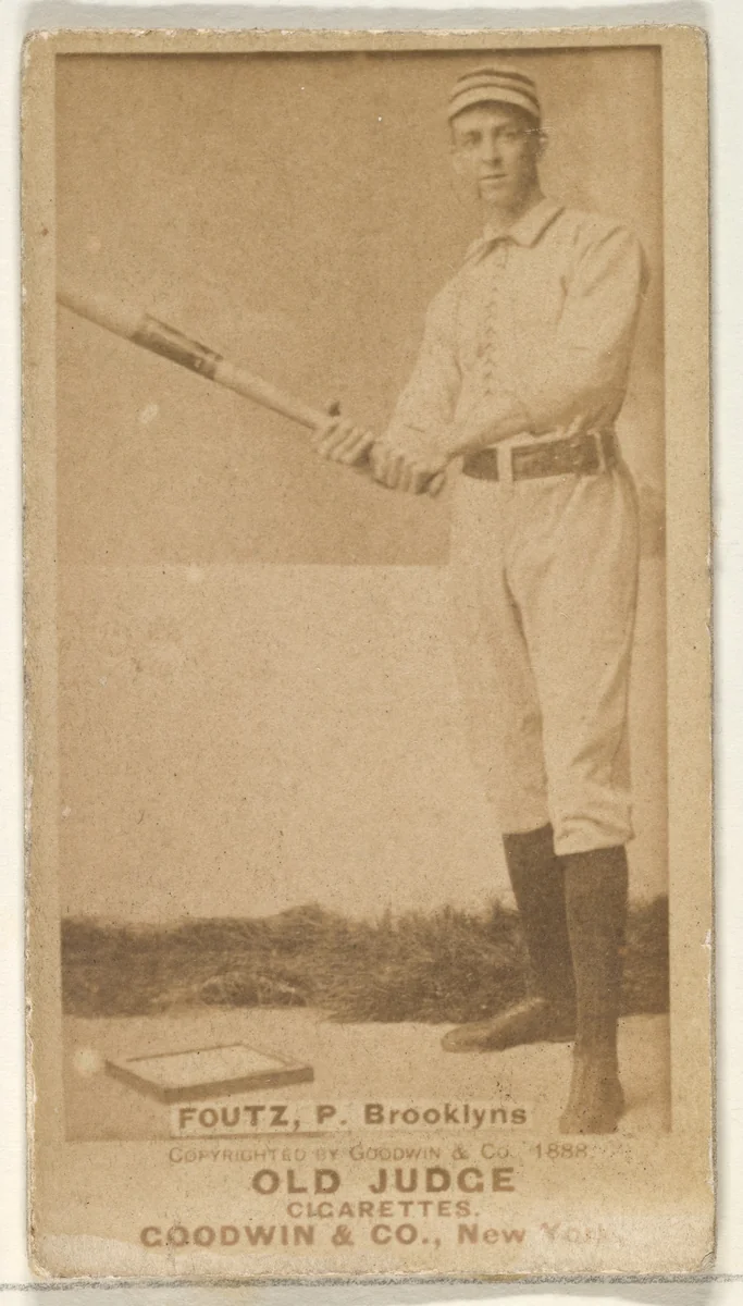 Foutz, Pitcher, Brooklyn Bridegrooms, from the Old Judge series (N172) for Old Judge Cigarettes by Goodwin & Company, photograph, 1888