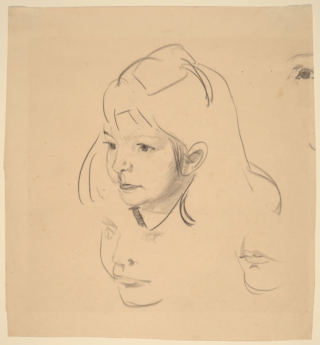 Studies of Jean by George Bellows, drawing, 1920