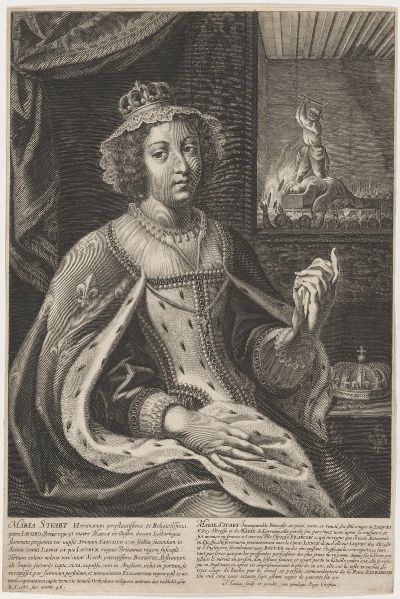 Mary Stuart by Jean Couvay, print, 1622-1702