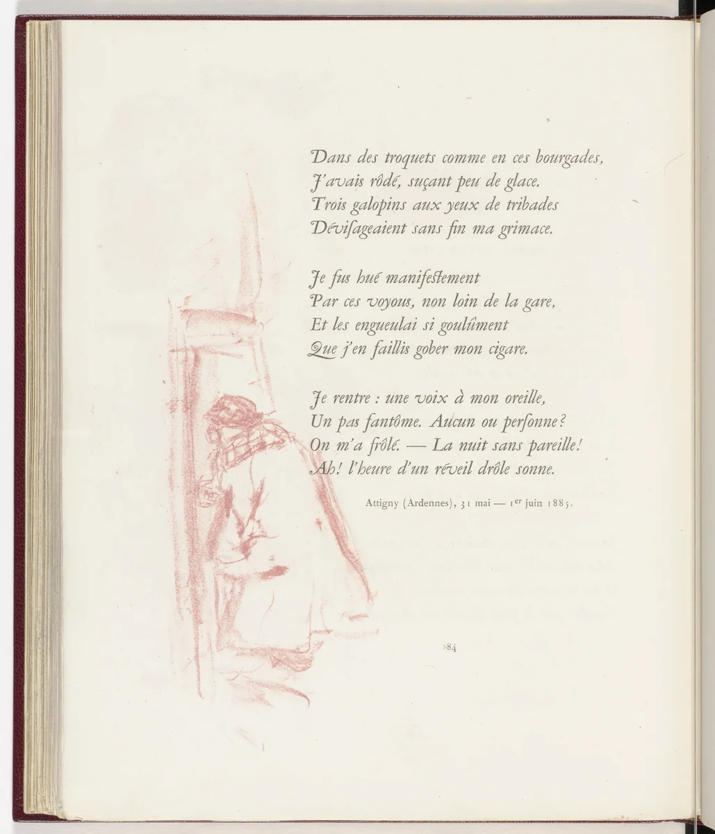 In-text plate (page 84) from Parallèlement (In Parallel) by Pierre Bonnard, illustrated book, 1900