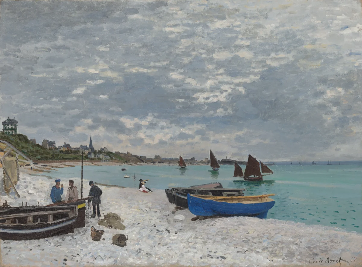 The Beach at Sainte-Adresse by Claude Monet, painting, 1867