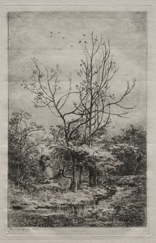 The Orchard by Charles-François Daubigny, print, 1868