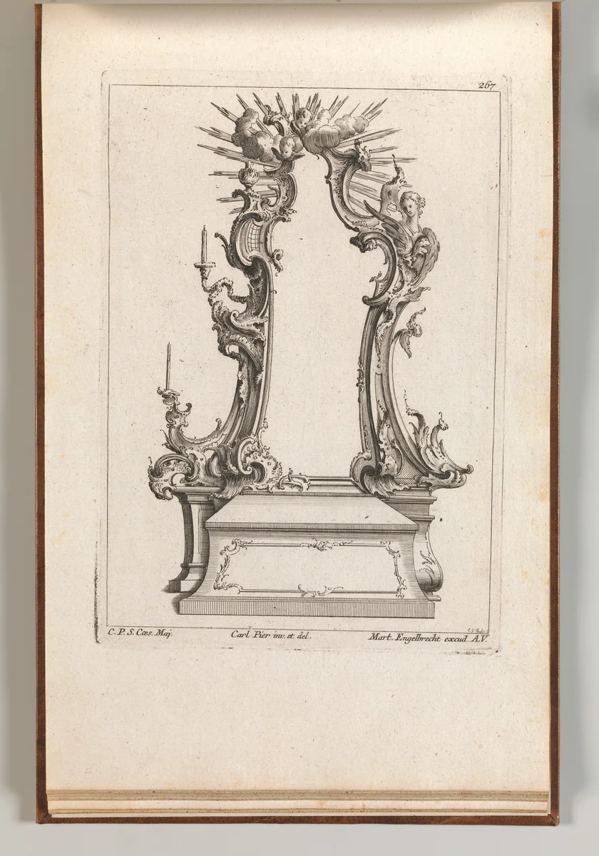 Design for an Altar, Plate 4 from an Untitled Series of Designs for Altars by Jacob Gottlieb Thelot, book, 1745-1755