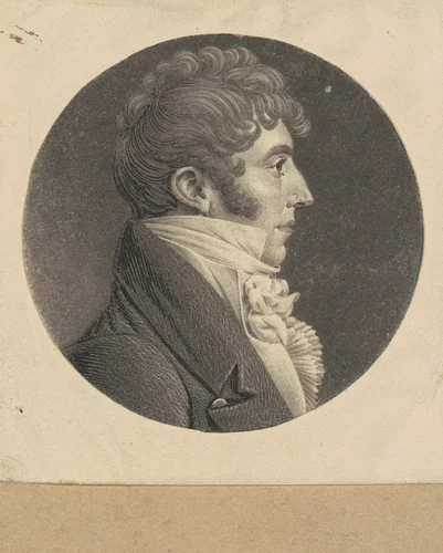 Unidentified Man by Charles B. J. Févret de Saint-Mémin, print, 1807-1808
