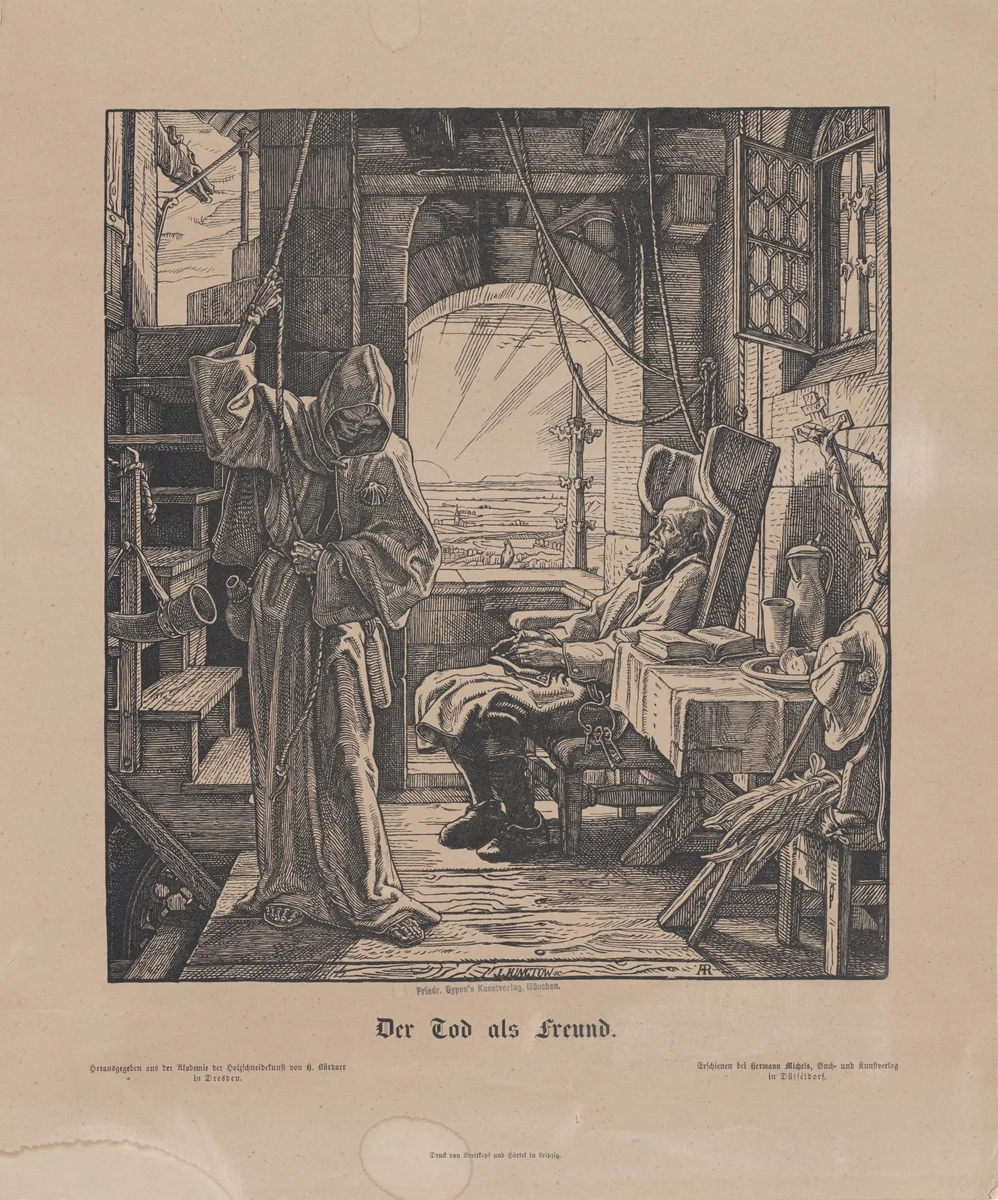Der Tod als Freund (Death as a Friend) by Alfred Rethel, print, 1831