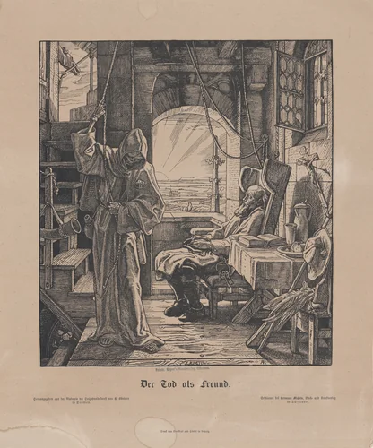 Der Tod als Freund (Death as a Friend) by Alfred Rethel, print, 1831