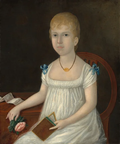 Adelina Morton by Joshua Johnson, painting, 1810