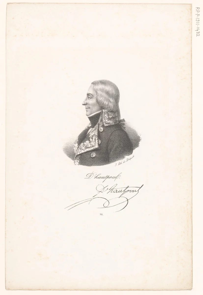 Portret van Jean-Joseph Ange d'Hautpoul by anonymous, print, 1818-1842