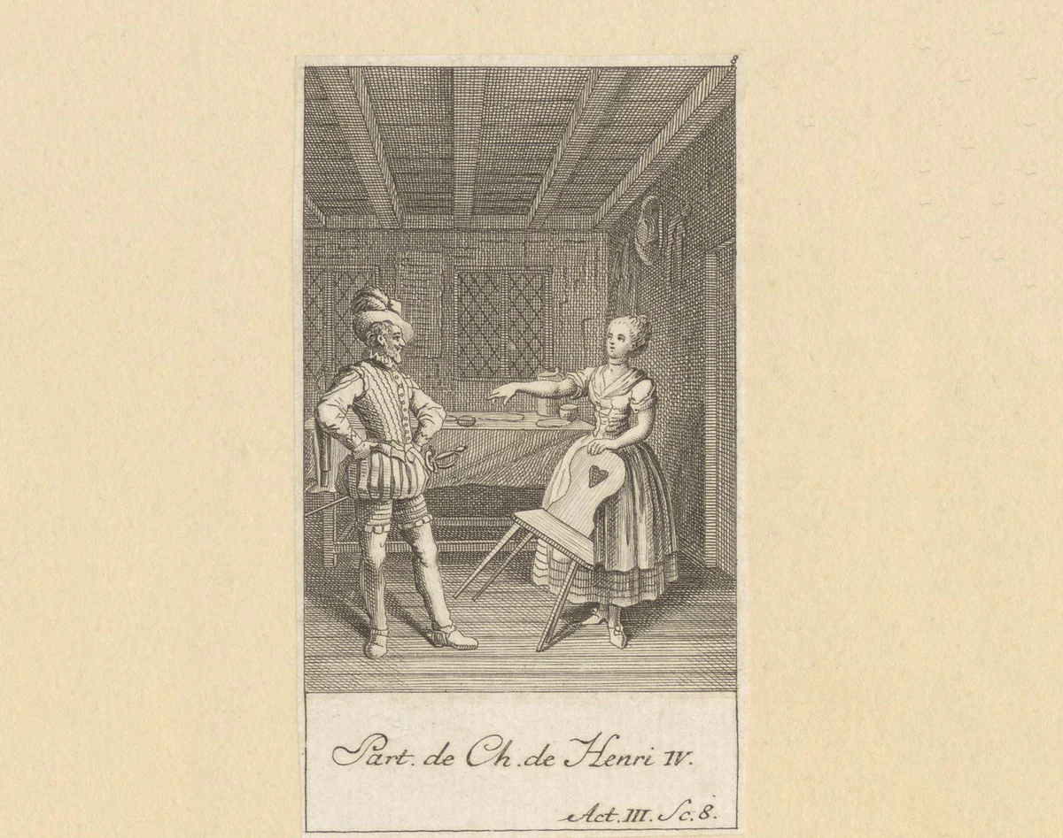 Hendrik IV en Catau by Daniel Berger, print, 1774