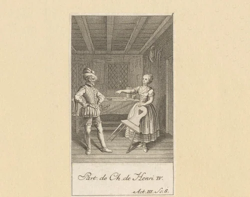 Hendrik IV en Catau by Daniel Berger, print, 1774