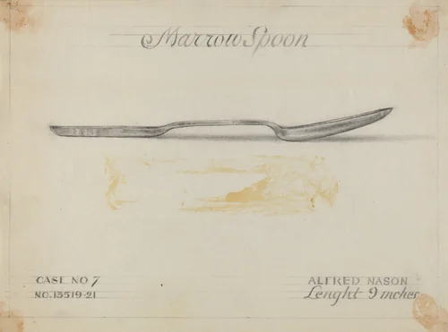 Silver Marrow Spoon by Alfred Nason, index of american design, 1936