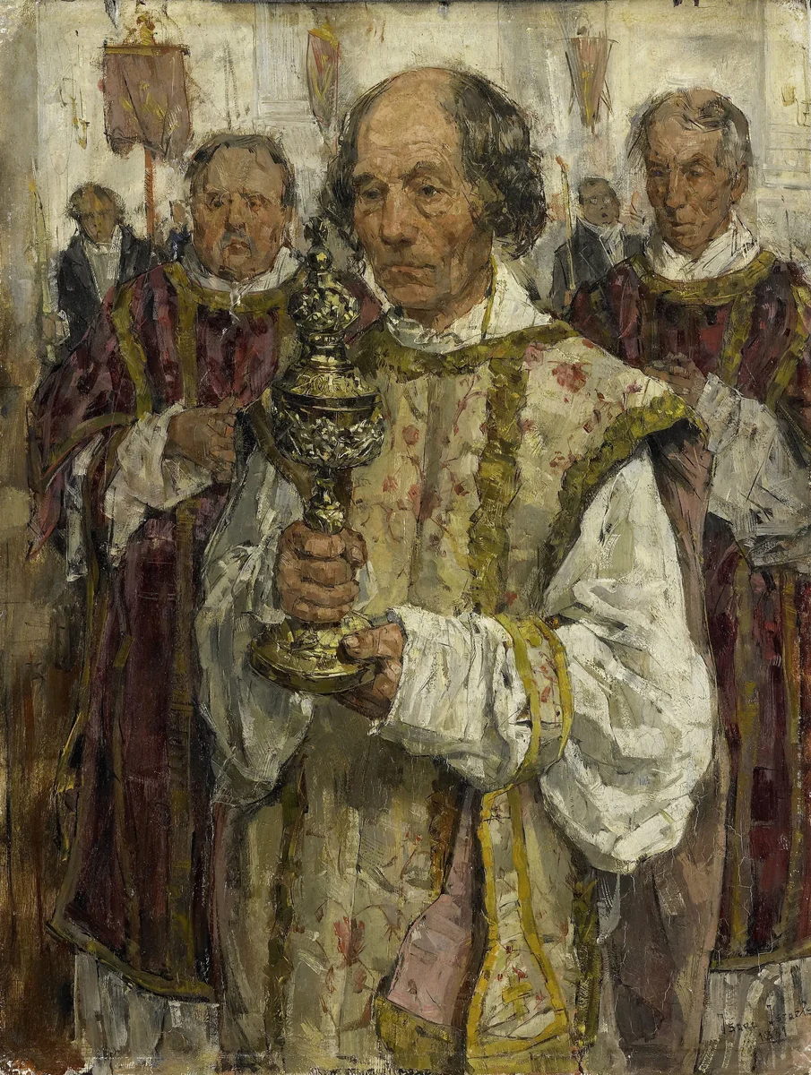 Procession in the Old Catholic Church in The Hague by Isaac Israels, painting, 1881