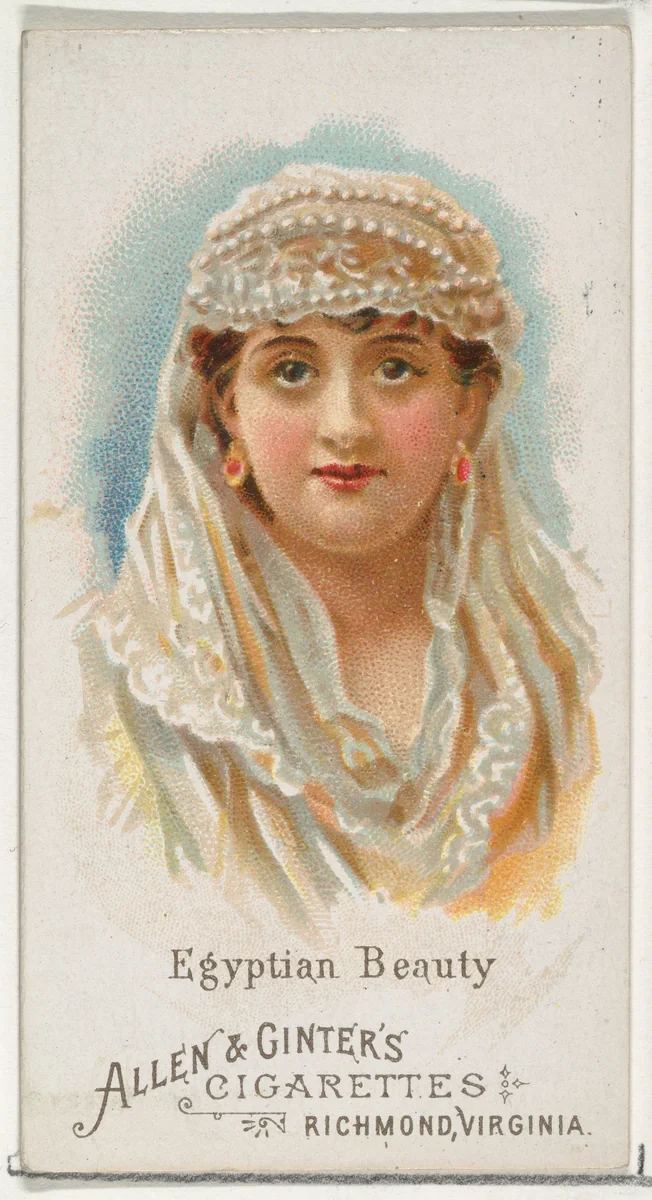Egyptian Beauty, from World's Beauties, Series 1 (N26) for Allen & Ginter Cigarettes by Allen & Ginter, print, 1888