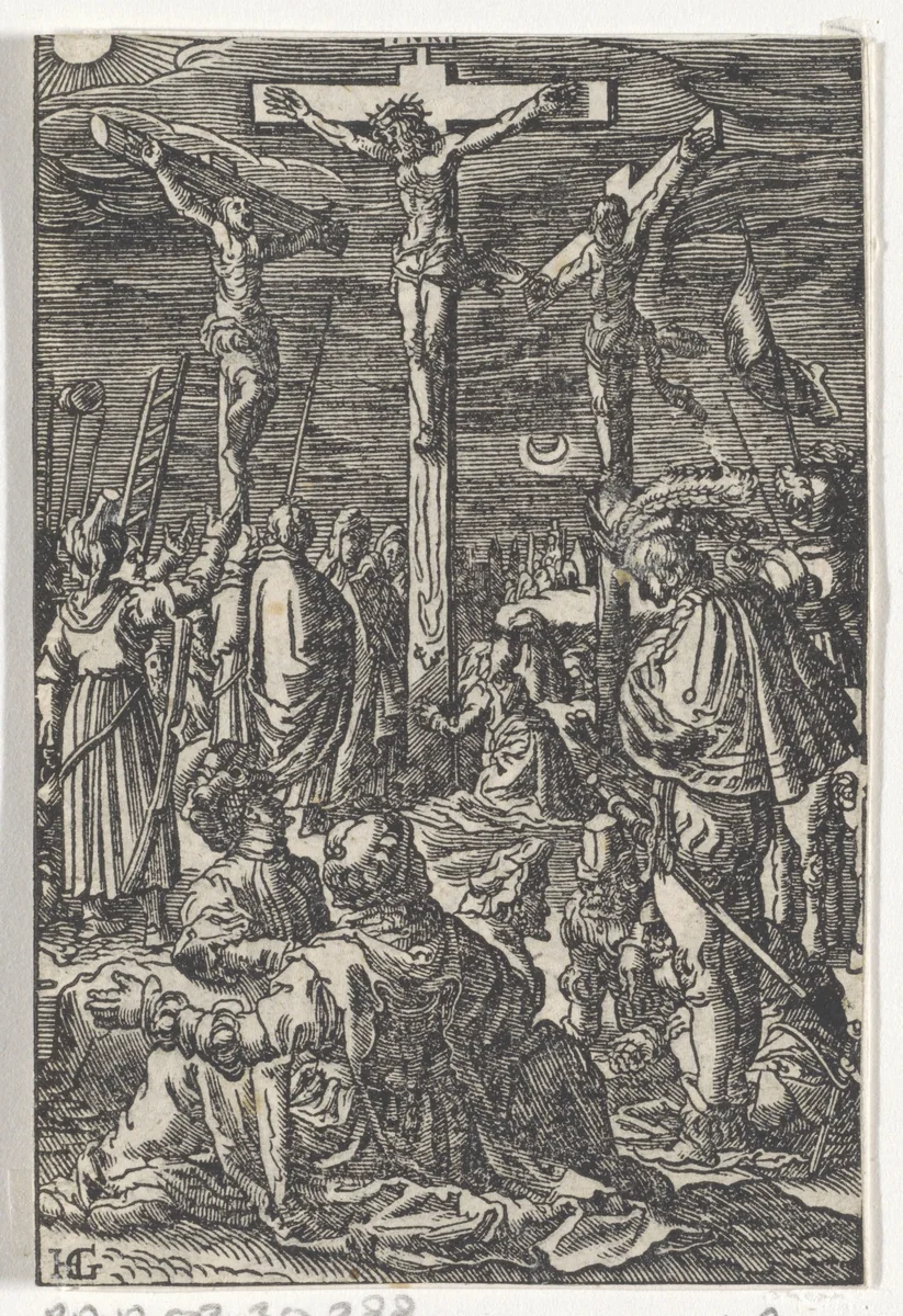 Christus aan het kruis by Christoffel van Sichem, print, 1648