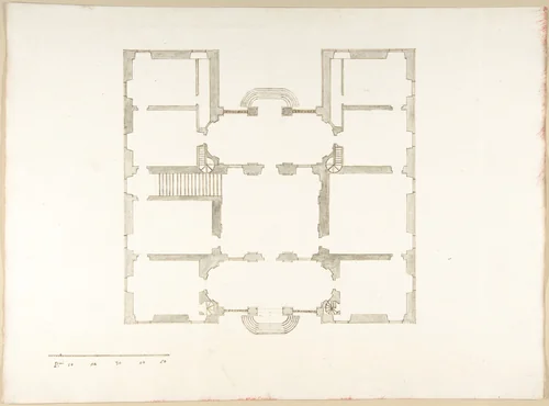 Plan by Pietro Paolo Coccetti, drawing, 1710-1727