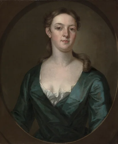 Portrait of a Woman (Judith Colman Bulfinch?) by John Smibert, painting, 1729-1739