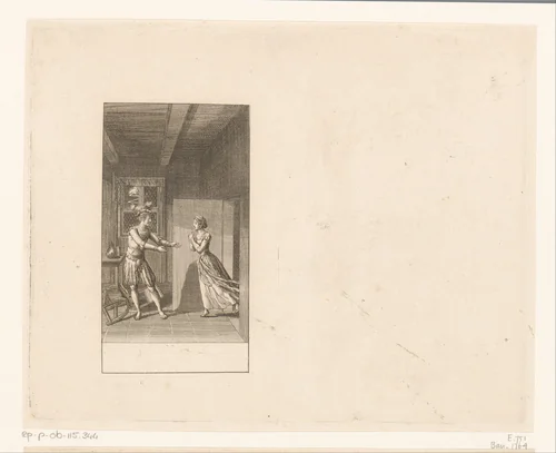 Nanette en Albert in de blokhut by Daniel Nikolaus Chodowiecki, print, 1794