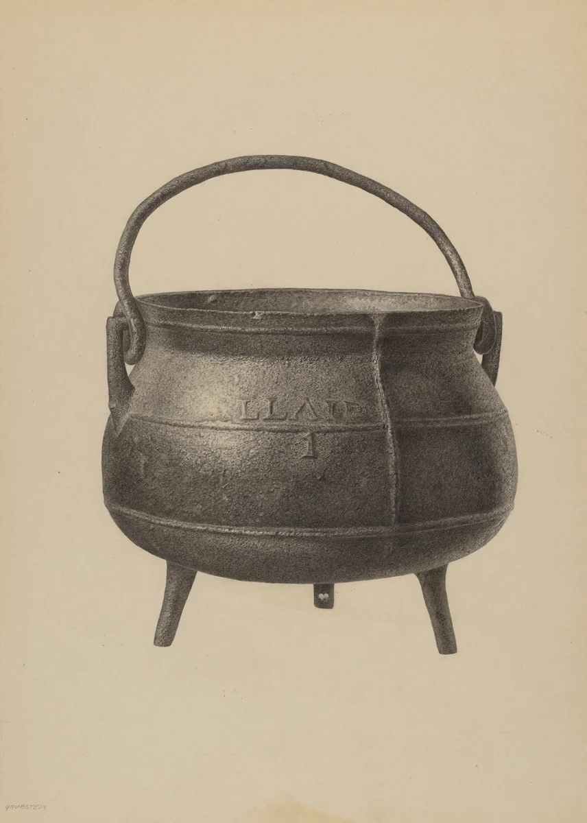 Kettle by Milton Grubstein, index of american design, 1940