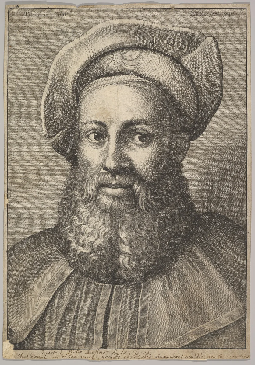 Pietro Aretino by Wenceslaus Hollar, print, 1640