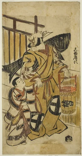 The Actor Otani Hiroji I as Asahina Saburo by Torii Kiyonobu I (鳥居 清信), print, 1718-1728