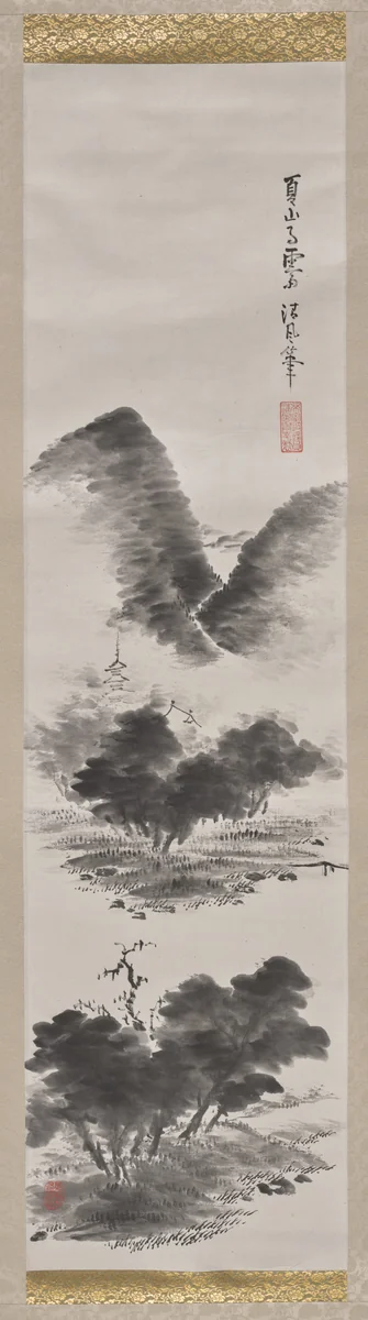 Rain Clearing over a Summer’s Mountain by Seifū Yohei III, painting, 1893-1914