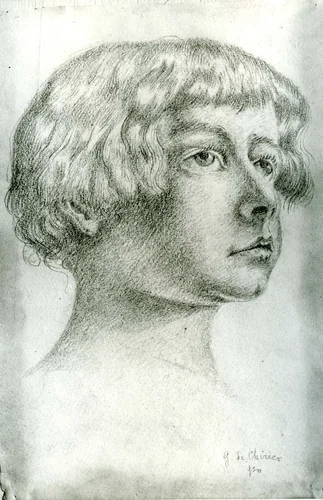 Portrait of Giovinetto Aldo Castelfranco by Giorgio de Chirico, drawing, 1920