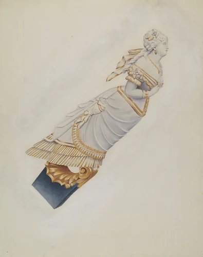 Figurehead: "Belle of Bath" by Alton K. Skillin, index of american design, 1935-1942