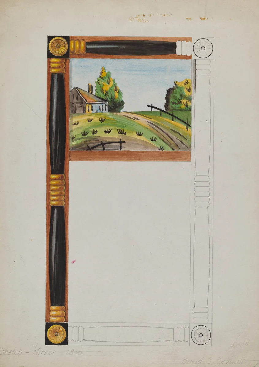 Mirror by David S. De Vault, index of american design, 1935-1942