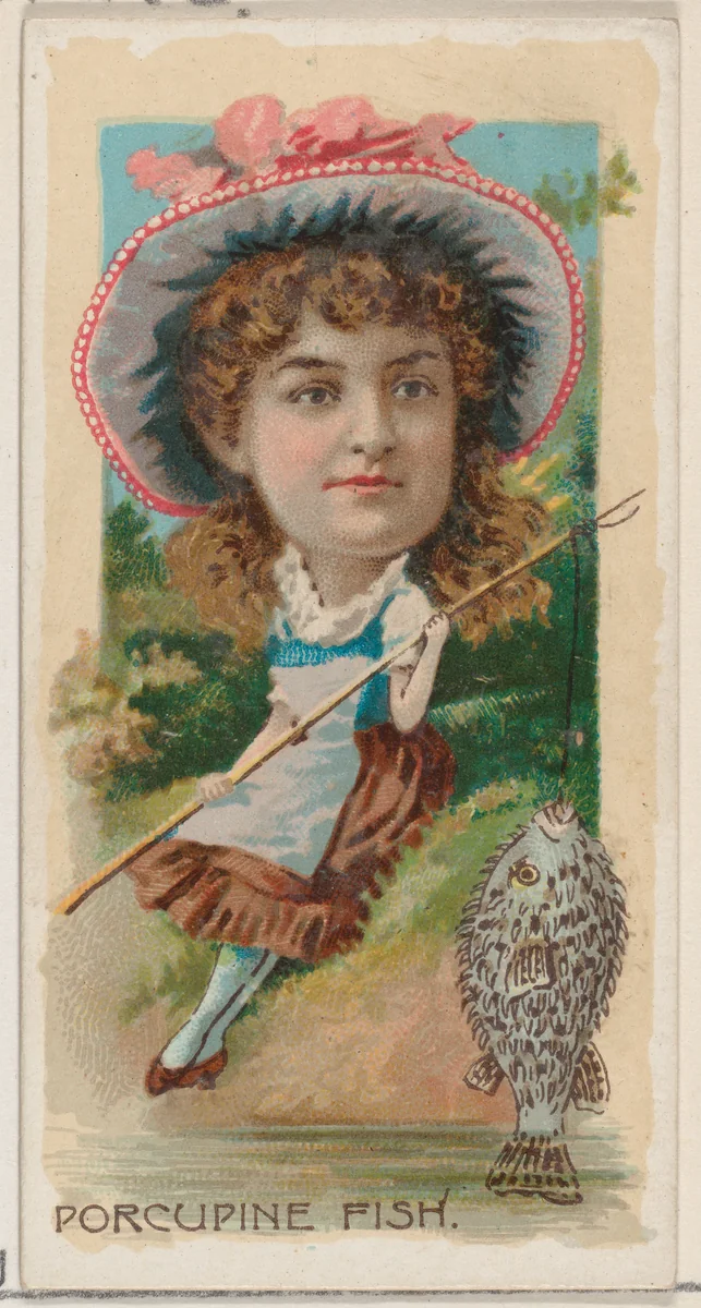 Porcupine Fish, from the series Fishers and Fish (N74) for Duke brand cigarettes by Knapp & Company, print, 1888