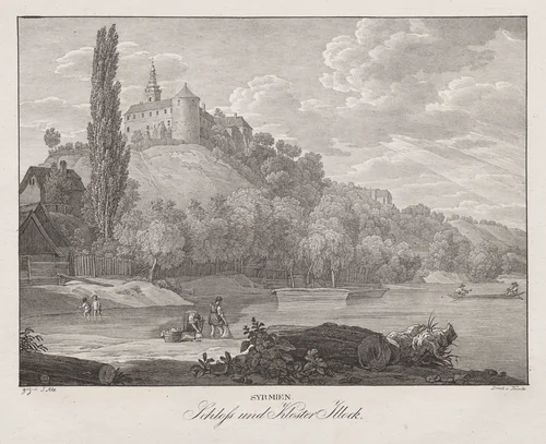 Syrmien, Schloss und Kloster Illock by Jakob Alt, print