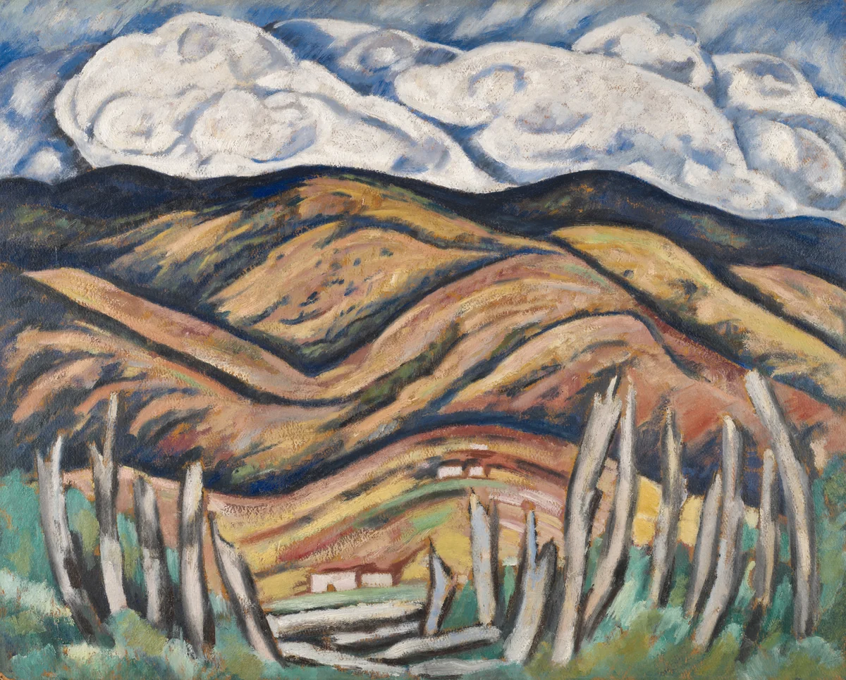The Last of New England—The Beginning of New Mexico by Marsden Hartley, painting, 1918-1919