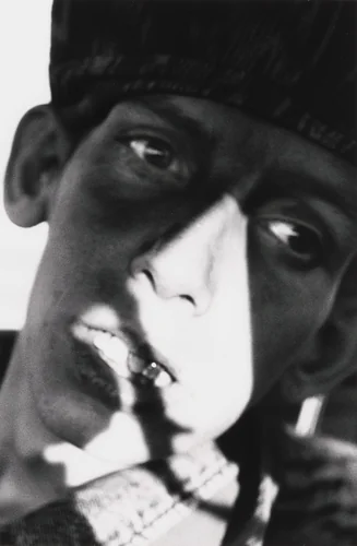 Dave In the Car, #1 by Jim Goldberg, photograph, 1991