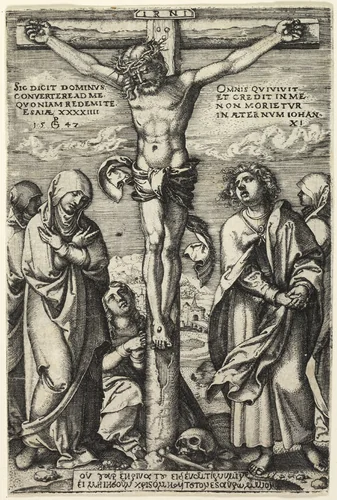 Crucifixion by Georg Pencz, print, 1547