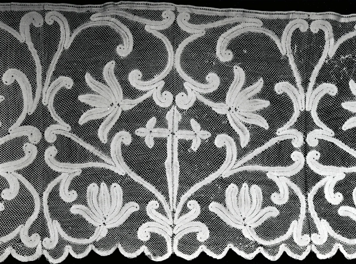 Flounce (From an Alb) by Northern Italy, textile, 1725-1775