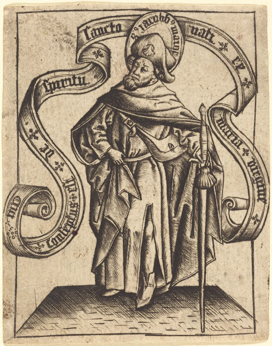 Saint James the Greater by Master of the Berlin Passion, print, 1465