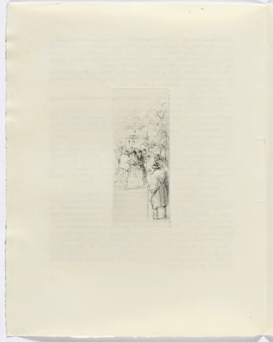 Frédéric Mistral: Mémoires et Recits by Frédéric Mistral: figures on street (page 130) by Auguste Brouet, other, 1937