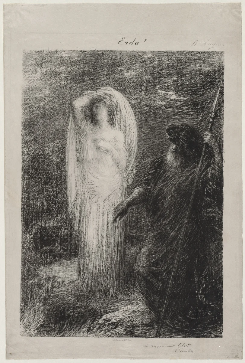 L'Evocation d'Erda by Henri Fantin-Latour, print, 1885