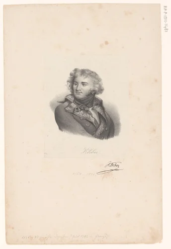 Portret van Jean-Baptiste Kléber by anonymous, print, 1818-1842