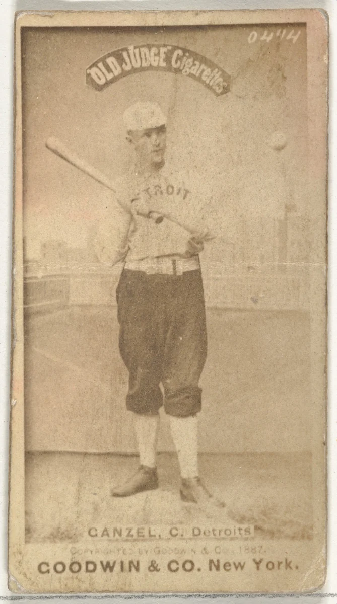 Charles William "Charlie" Ganzel, Catcher, Detroit Wolverines, from the Old Judge series (N172) for Old Judge Cigarettes by Goodwin & Company, photograph, 1887