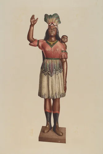 Cigar Store Indian by Robert Pohle, index of american design, 1935-1942