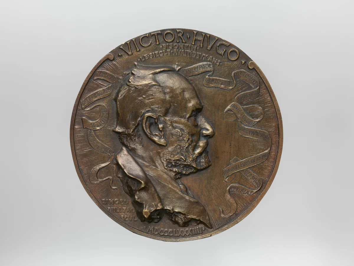 Victor Hugo (1802–1885) by Jean Désiré Ringel d'Illzach, metalwork, 1884