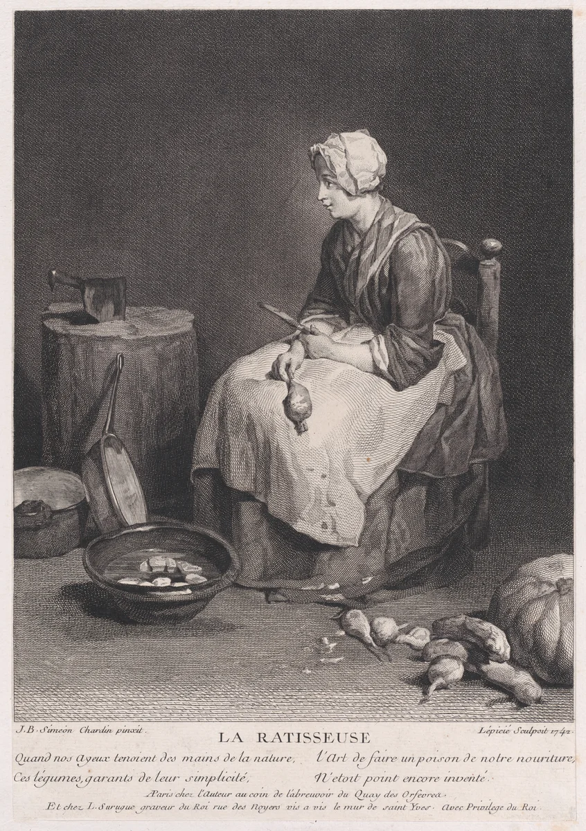The Peeler by Bernard Lepicié, print, 1742